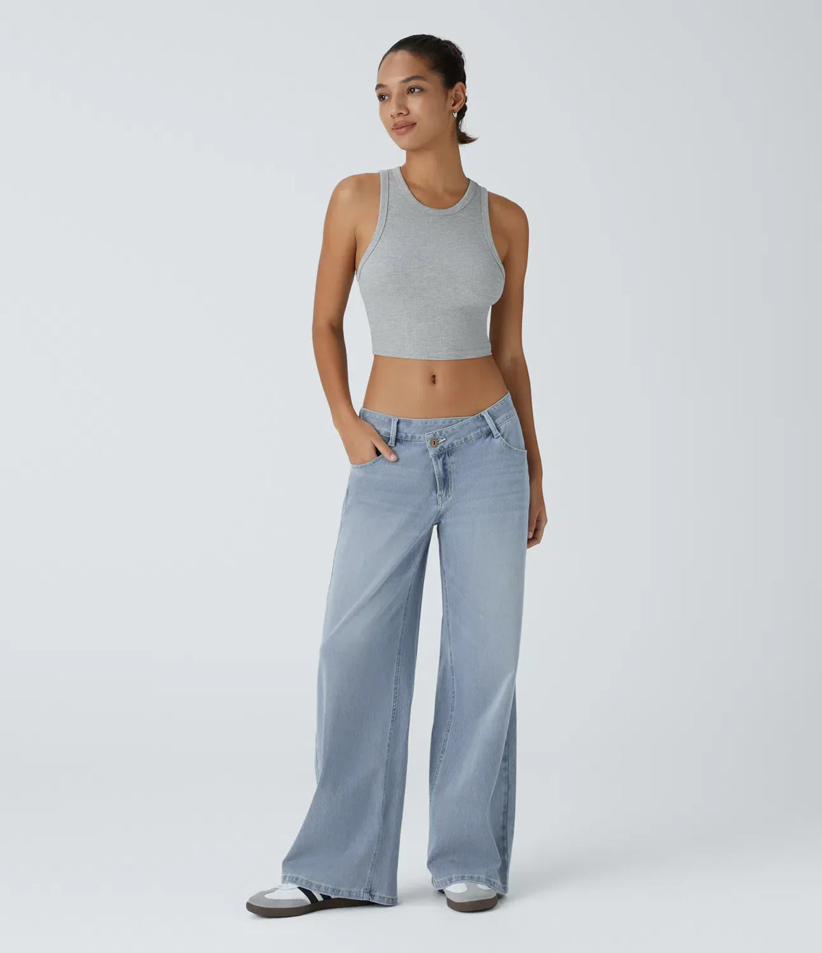 Sammy | Comfortable Baggy Washed Cargo Jeans with Four-Way Stretch and Zipper
