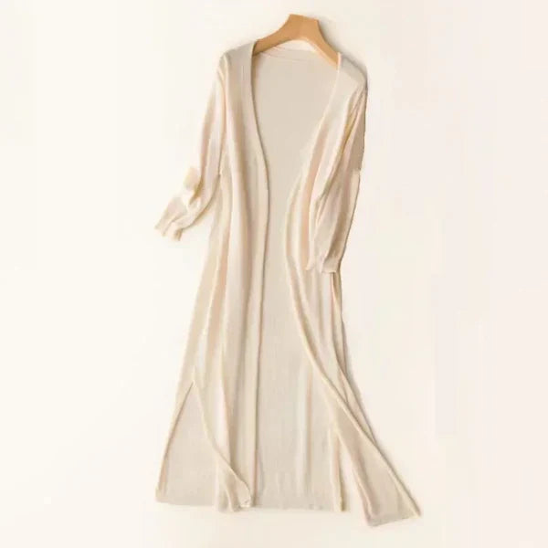 Colombe | Light Long Knit Cardigan with Open Front