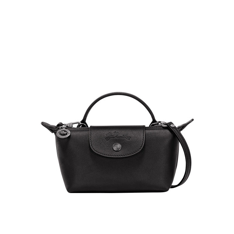 PENELOPE MINI LEATHER TOTE - NOIR