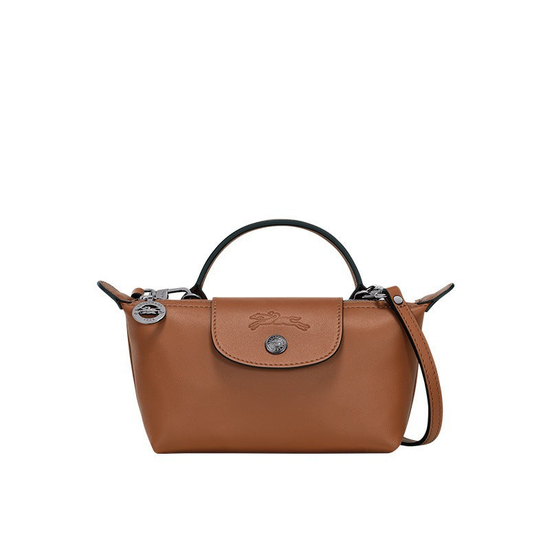 PENELOPE MINI LEATHER TOTE - HAZELNUT