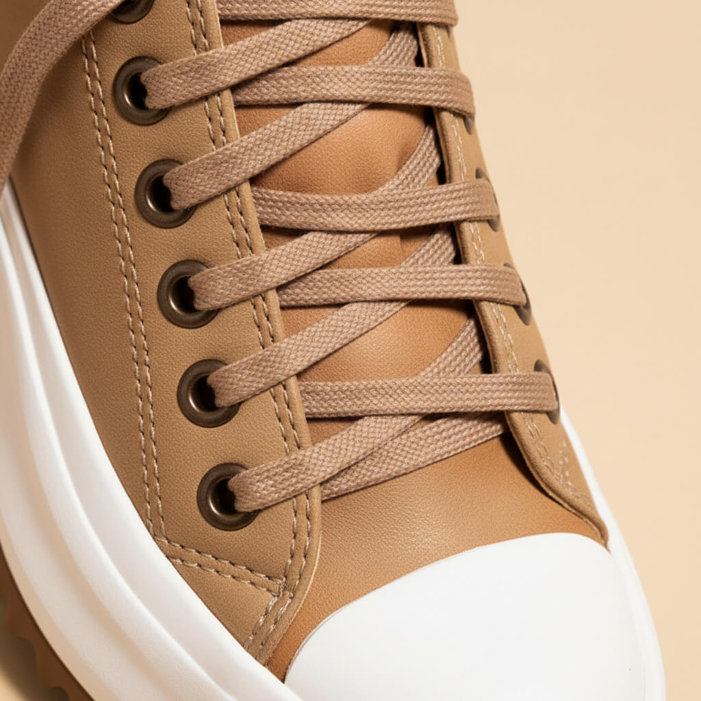 Eva | Stylish High-Top Canvas Platform Sneakers with Cushioned Sole