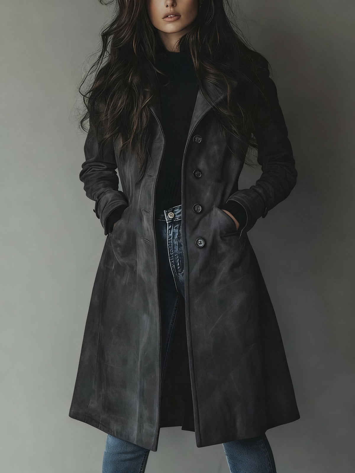 Amelia | Classic Double-Breasted Trench Coat with Vintage Styling