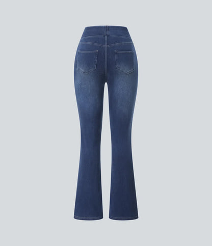 Judi | Comfortable High Waisted Bootcut Jeans with Four-Way Stretch