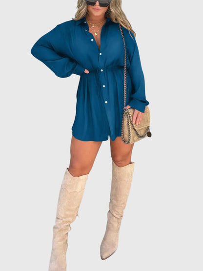 Nova | Elegant Effortless Romper Dress with Built-In Dressy Shorts