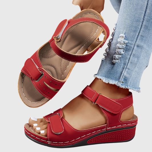 Crystal | Elegant Comfort Wedge Heel Sandals with Adjustable Buckle