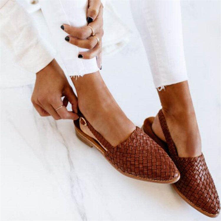 Brooke | Stylish Comfortable Closed Toe Slingback Flats