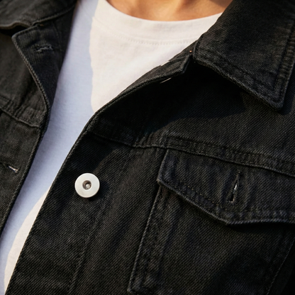 Ramela | Classic Slim Fit Denim Jacket with Sleeves and Pockets