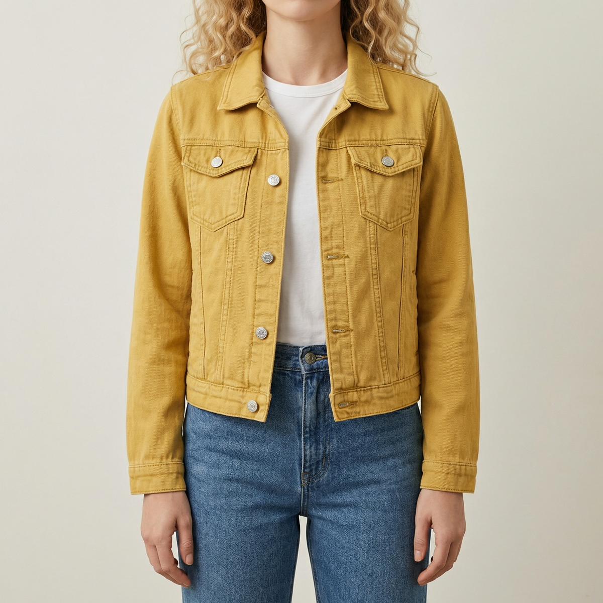 Ramela | Classic Slim Fit Denim Jacket with Sleeves and Pockets