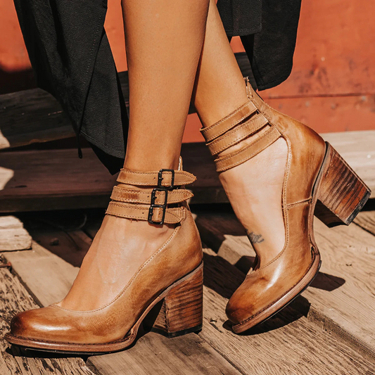 Isabella | Elegant Wedge Sandals with Straps and Cushioned All-Day Support