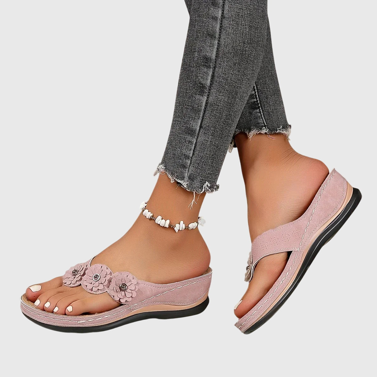 Alexis | Comfortable Flip Flops with Arch Support and Cushioned Wedge