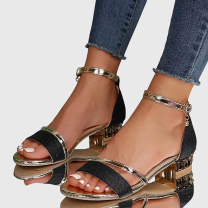 Alison | Women's Elegant Heeled Sandals with Adjustable Strap and Buckle