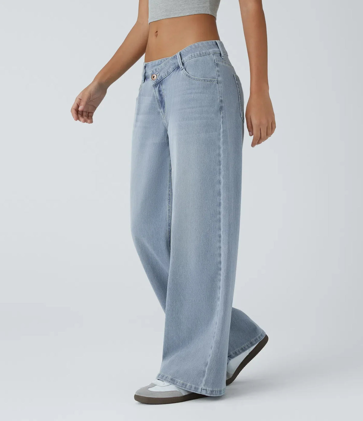 Sammy | Comfortable Baggy Washed Cargo Jeans with Four-Way Stretch and Zipper