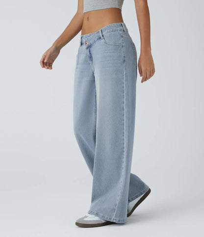 Sammy | Comfortable Baggy Washed Cargo Jeans with Four-Way Stretch and Zipper