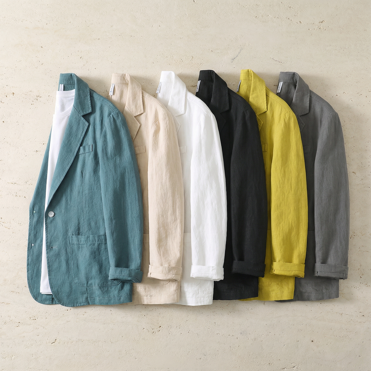 Milan | Comfy Relaxed Linen Blend Jacket Blazer with Lapels and Pockets