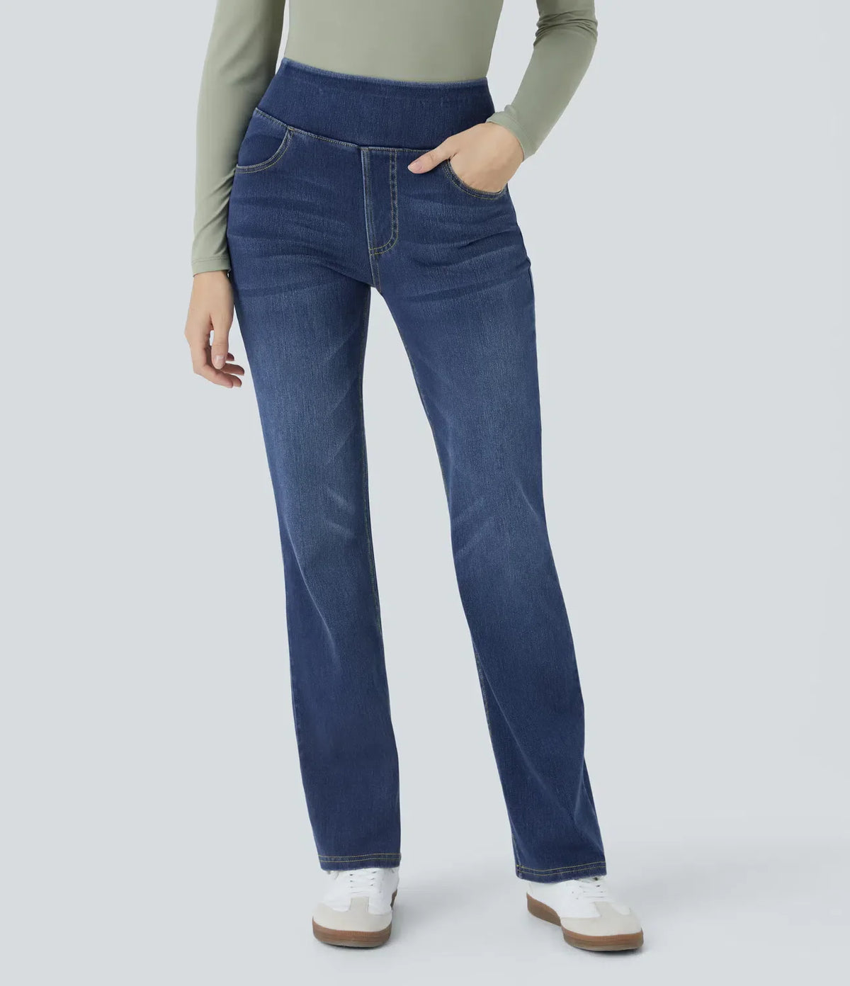 Judi | Comfortable High Waisted Bootcut Jeans with Four-Way Stretch