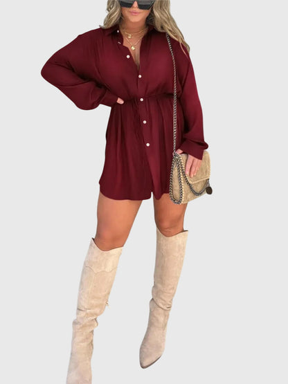 Nova | Elegant Effortless Romper Dress with Built-In Dressy Shorts
