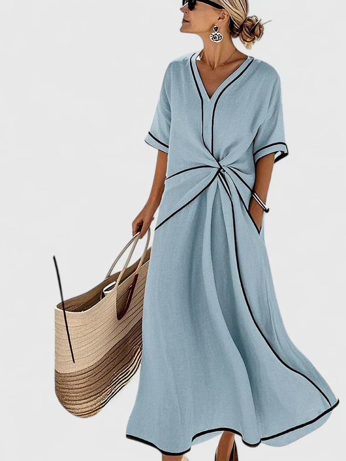 Jasmine | Elegantly Effortless Striped Summer Maxi Dress for Women