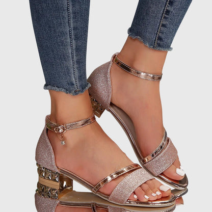 Alison | Women's Elegant Heeled Sandals with Adjustable Strap and Buckle
