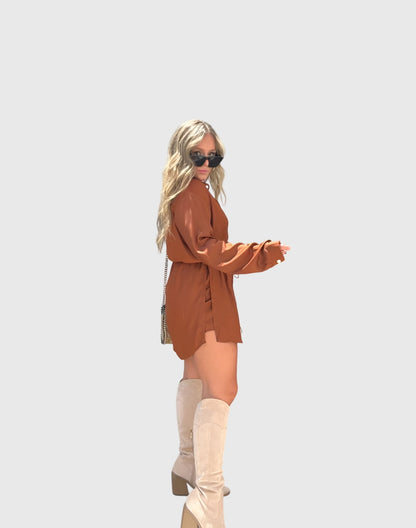 Nova | Elegant Effortless Romper Dress with Built-In Dressy Shorts