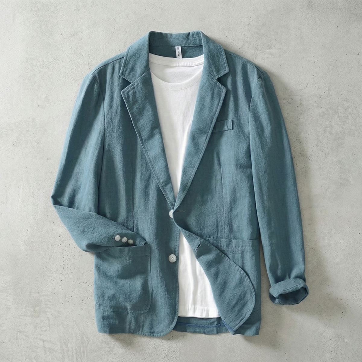 Milan | Comfy Relaxed Linen Blend Jacket Blazer with Lapels and Pockets