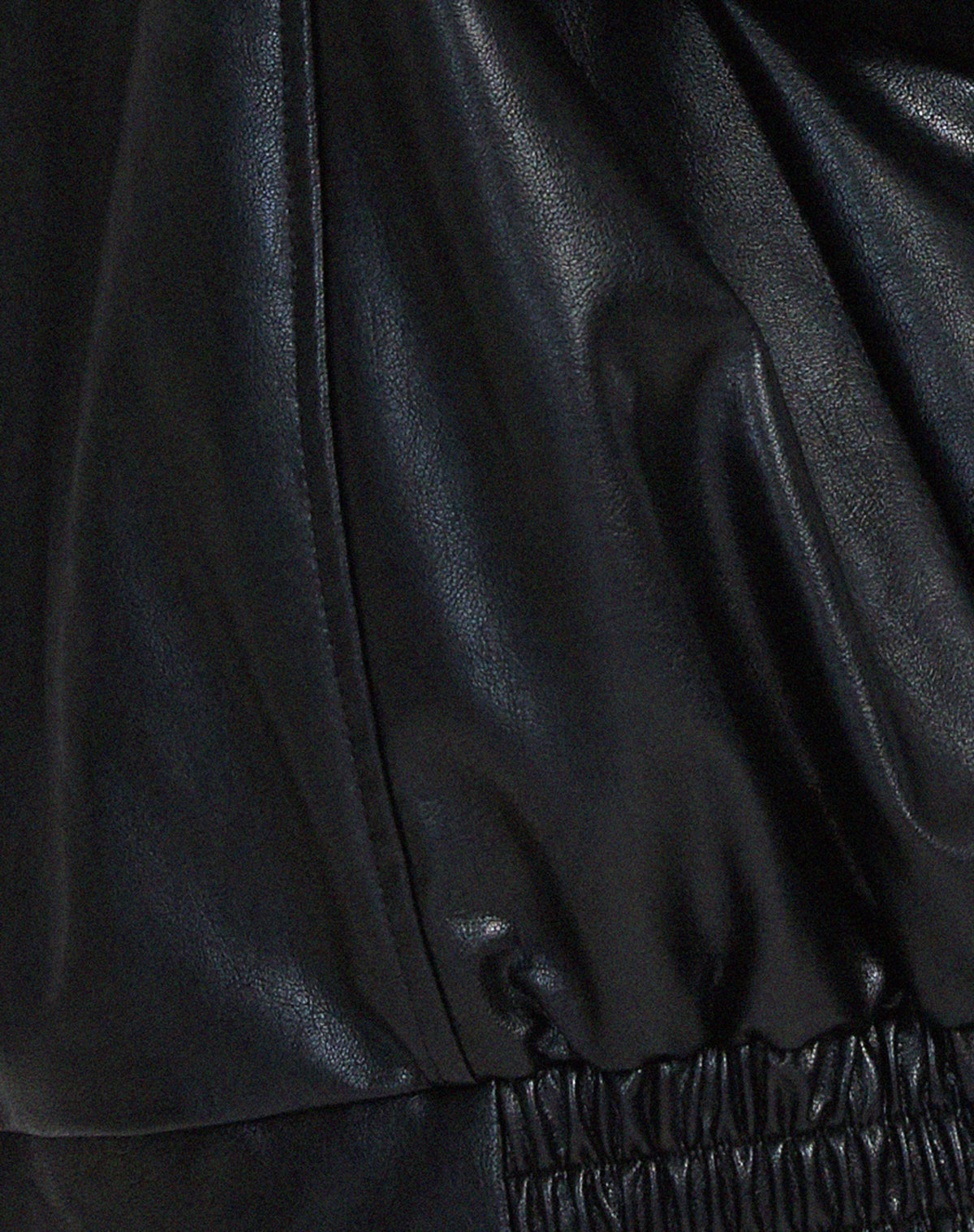 Zada | Relaxed Oversized Leather Bomber Jacket