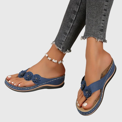 Alexis | Comfortable Flip Flops with Arch Support and Cushioned Wedge