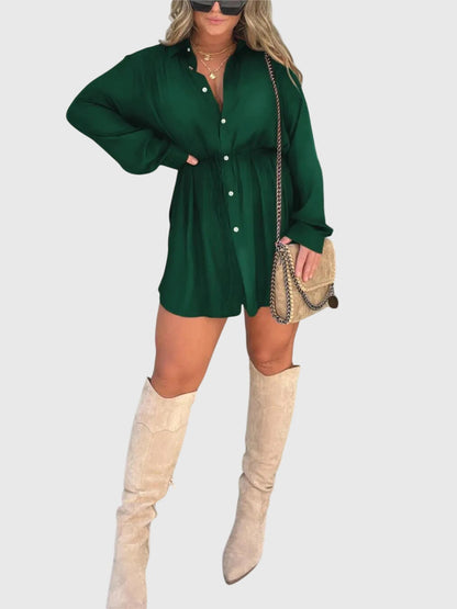 Nova | Elegant Effortless Romper Dress with Built-In Dressy Shorts