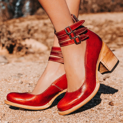 Isabella | Elegant Wedge Sandals with Straps and Cushioned All-Day Support