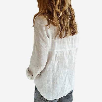 Elana | Breathable Linen Blouse Top for Everyday Wear