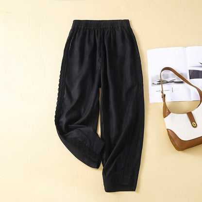Laura | Airy Tapered Cotton-Linen Pants for Everyday