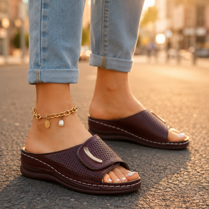 Zariah | Comfortable Wedge Slide Sandals with Cushioned Sole