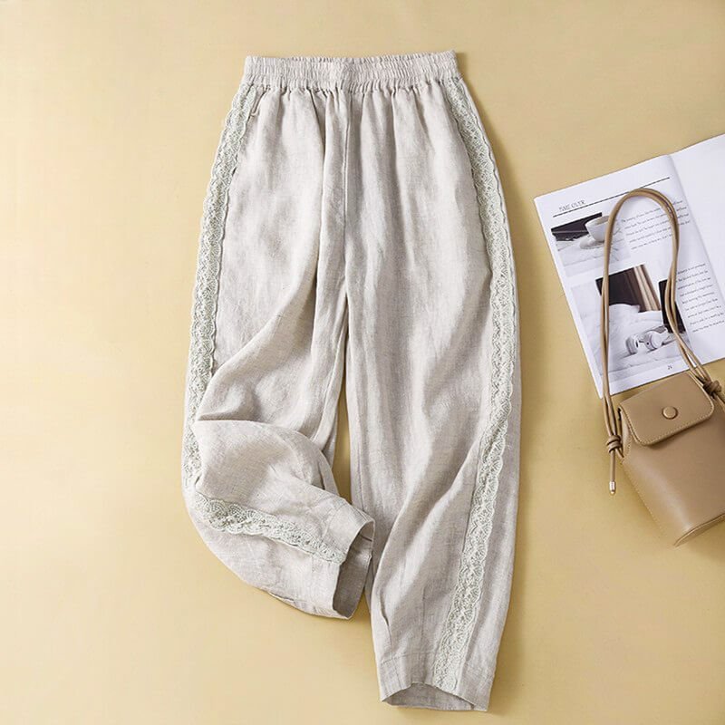 Laura | Airy Tapered Cotton-Linen Pants for Everyday