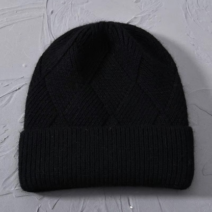 Odessa | Cute Knit Beanie with Pom Pom and Ribbed Cuff