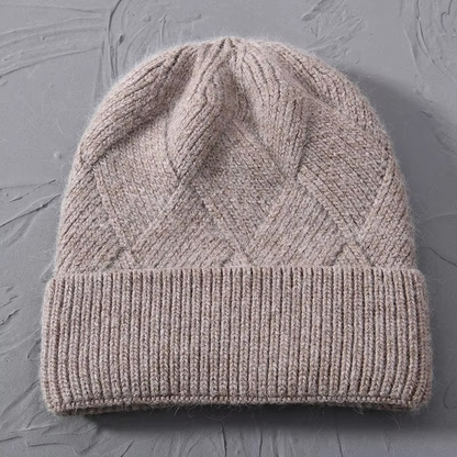 Odessa | Cute Knit Beanie with Pom Pom and Ribbed Cuff