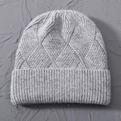 Odessa | Cute Knit Beanie with Pom Pom and Ribbed Cuff