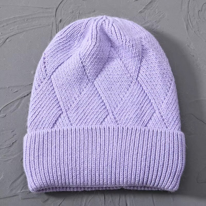 Odessa | Cute Knit Beanie with Pom Pom and Ribbed Cuff