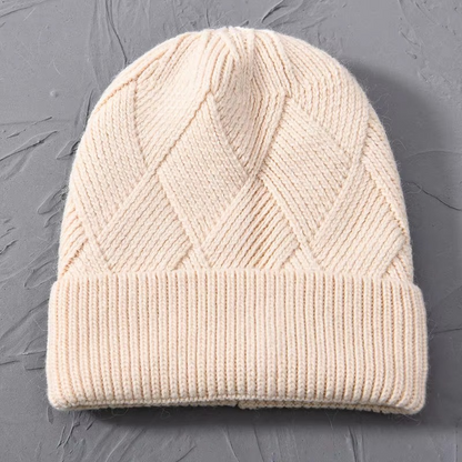 Odessa | Cute Knit Beanie with Pom Pom and Ribbed Cuff