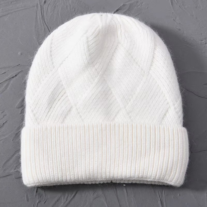 Odessa | Cute Knit Beanie with Pom Pom and Ribbed Cuff
