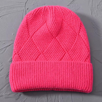 Odessa | Cute Knit Beanie with Pom Pom and Ribbed Cuff