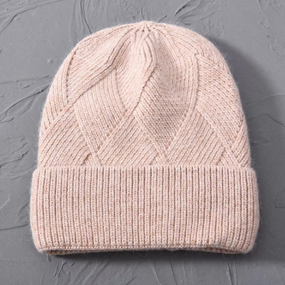 Odessa | Cute Knit Beanie with Pom Pom and Ribbed Cuff