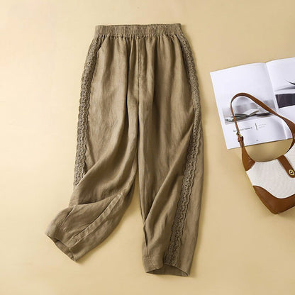 Laura | Airy Tapered Cotton-Linen Pants for Everyday