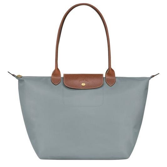 PENELOPE | STEEL FOLDABLE LEATHER-TRIMMED TOTE