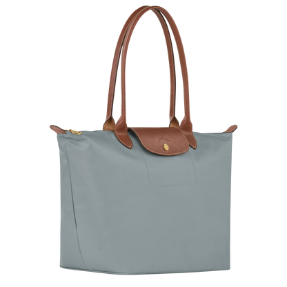 PENELOPE | STEEL FOLDABLE LEATHER-TRIMMED TOTE