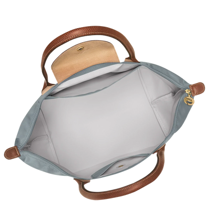PENELOPE | STEEL FOLDABLE LEATHER-TRIMMED TOTE