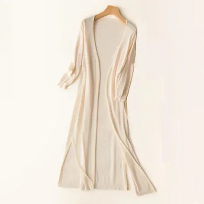 Colombe | Light Long Knit Cardigan with Open Front