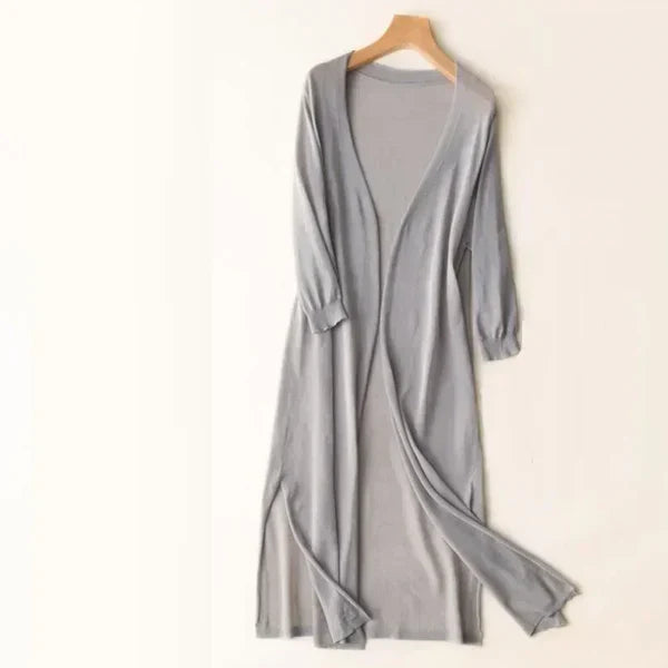 Colombe | Light Long Knit Cardigan with Open Front