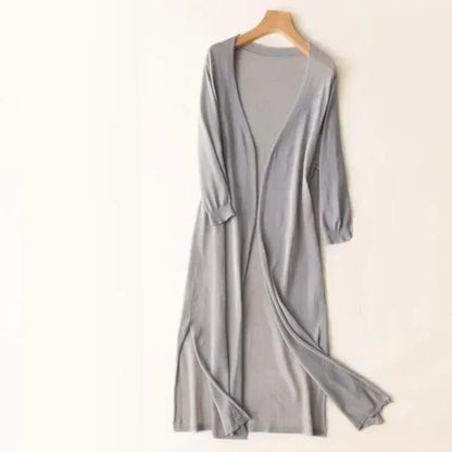 Colombe | Light Long Knit Cardigan with Open Front