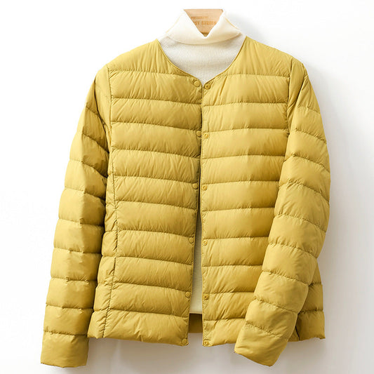 Helga | Comfy Lightweight Puffer Jacket with Snap-Button Front