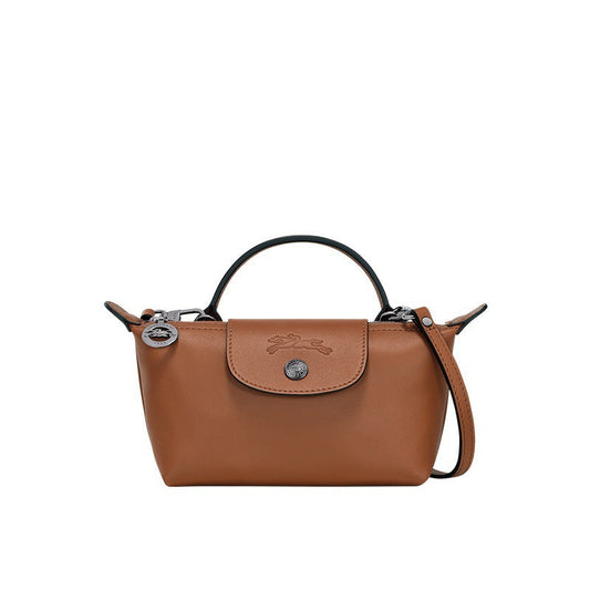 PENELOPE MINI LEATHER TOTE - HAZELNUT