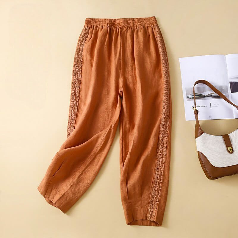 Laura | Airy Tapered Cotton-Linen Pants for Everyday